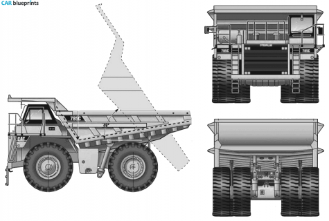 Caterpillar 785C Mining Truck blueprint