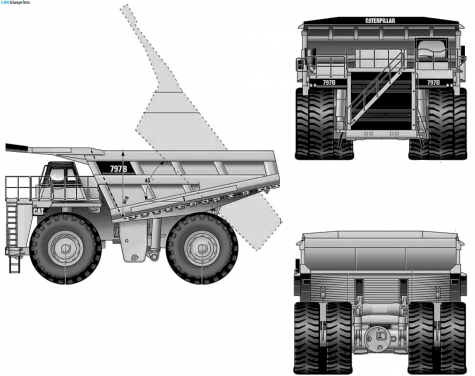 Caterpillar 797B Truck blueprint