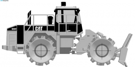 Caterpillar 826H Tractor blueprint