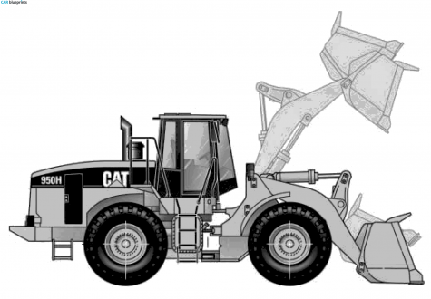 Caterpillar 950H Tractor blueprint