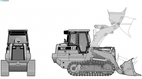 Caterpillar 963C Tractor blueprint