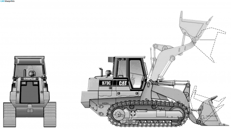 Caterpillar 973C Tractor blueprint