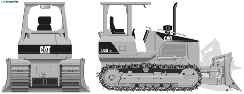 Caterpillar D5G XL Tractor blueprint