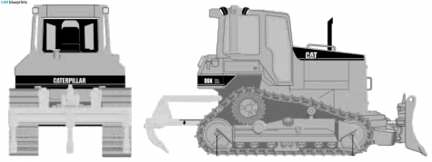 Caterpillar D6N LGP Tractor blueprint