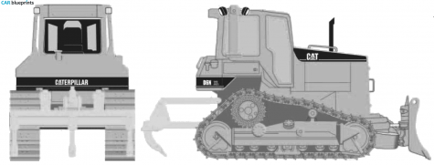 Caterpillar D6N XL Tractor blueprint