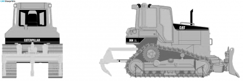 Caterpillar D6N XL Tractor blueprint