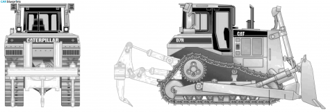 Caterpillar D7R II XR3 Tractor blueprint