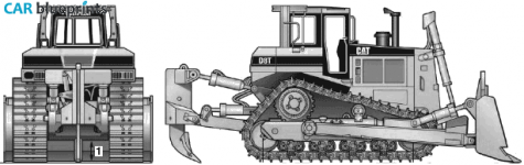 Caterpillar D8T Tractor blueprint