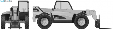 Caterpillar TH350B Telehandler Tractor blueprint