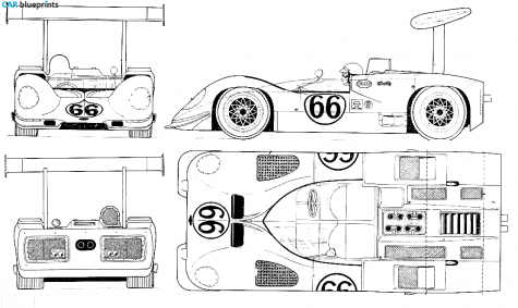 1967 Chaparral 2E Can Am OW blueprint