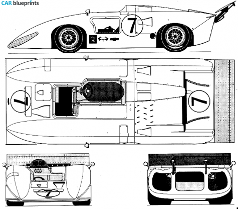 1969 Chaparral 2H OW blueprint