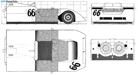 1970 Chaparral 2J CanAm Roadster blueprint