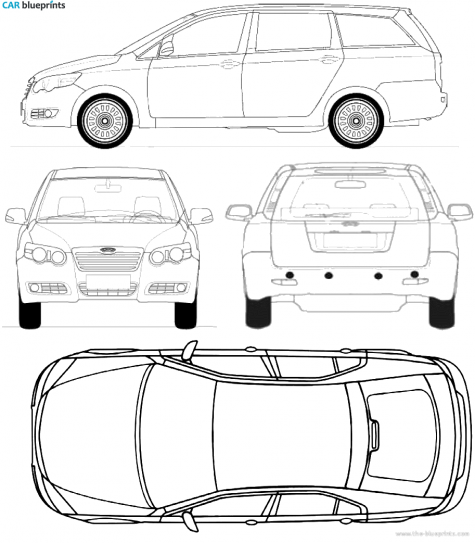 2007 Chery Eastar Cross V5 SUV blueprint