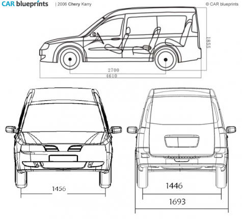 2006 Chery Karry Minivan blueprint