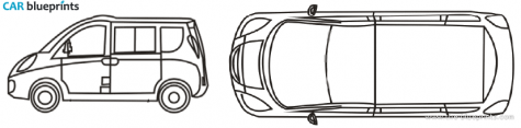 2010 Chery Riich Minivan blueprint