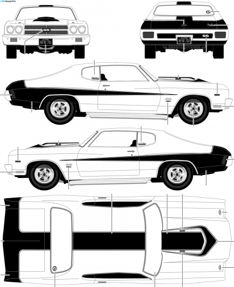 1973 Chevrolet Baldwin Motion Chevelle Coupe blueprint