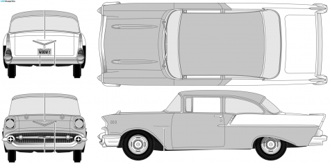 1957 Chevrolet 150 Black Widow Sedan blueprint