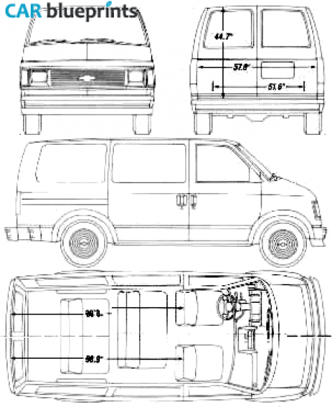 1990 Chevrolet Astro LWB Van blueprint