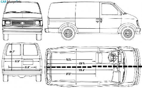 1990 Chevrolet Astro LWB Van blueprint