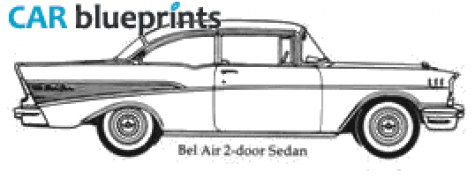 1957 Chevrolet Bel Air 2 door Sedan blueprint