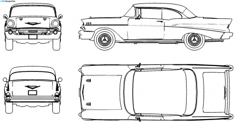1957 Chevrolet Bel Air Coupe blueprint