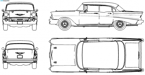 1957 Chevrolet Bel Air Sedan blueprint