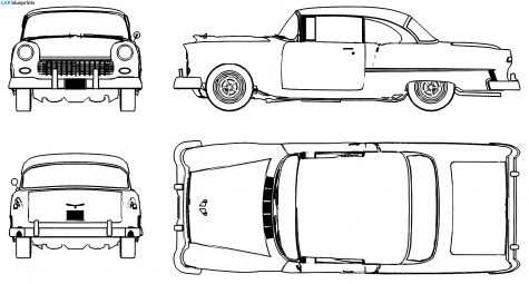 1955 Chevrolet Bel Air Sport Coupe blueprint