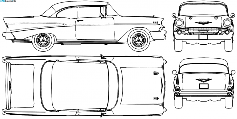 1957 Chevrolet Bel Air Sport Coupe blueprint