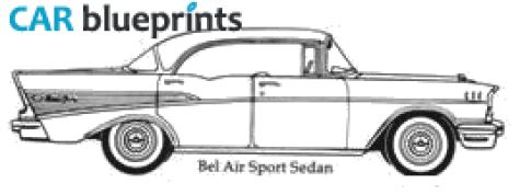 1957 Chevrolet Bel Air Sport Sedan blueprint