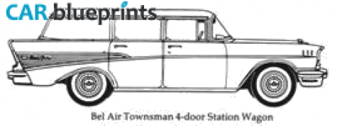 1957 Chevrolet Bel Air Townsman Station Wagon blueprint