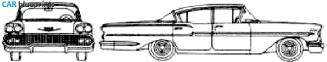 1958 Chevrolet Biscayne 4-door Sedan blueprint