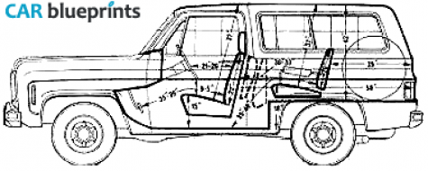 1978 Chevrolet Blazer SUV blueprint