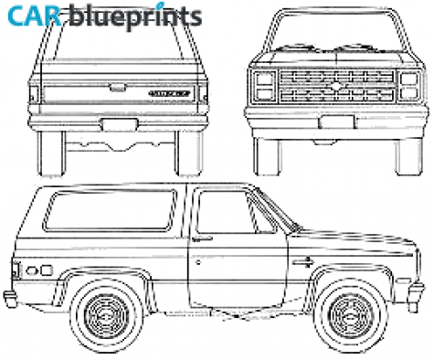 1987 Chevrolet Blazer SUV blueprint