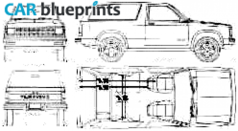 1991 Chevrolet S-10 2-door Wagon blueprint