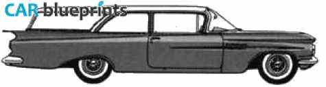 1959 Chevrolet Brookwood 2-door Station Wagon blueprint