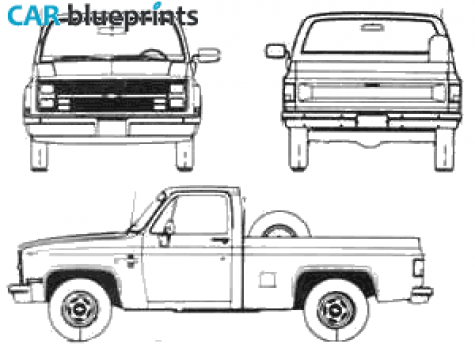 1989 Chevrolet S-10 Custom Pick-up blueprint