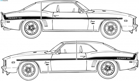 1969 Chevrolet Camaro Yenko SC Coupe blueprint