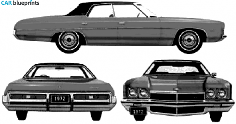 1972 Chevrolet Caprice 4-door Hardtop Sedan blueprint