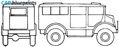 1943 Chevrolet CMP C8A Bus blueprint