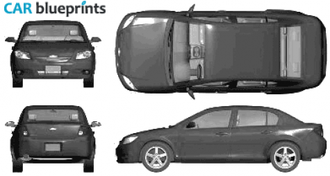 2005 Chevrolet Cobalt LT Sedan blueprint