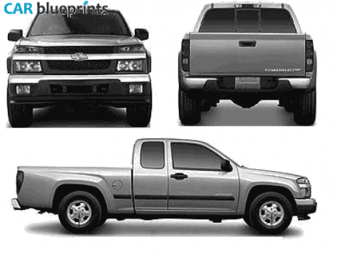 2004 Chevrolet Colorado Extended Cab Pick-up blueprint