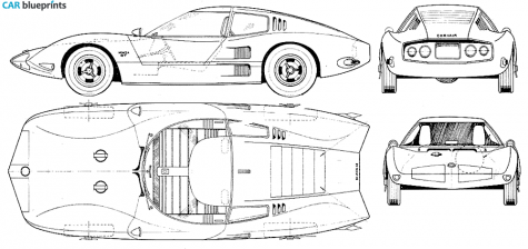 1962 Chevrolet Convair Monza GT Coupe blueprint