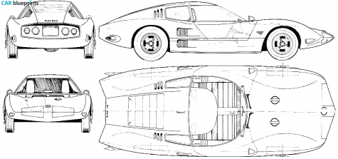 1964 Chevrolet Corvair Monza GT Coupe blueprint