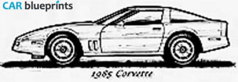 1985 Chevrolet Corvette C4 Coupe blueprint