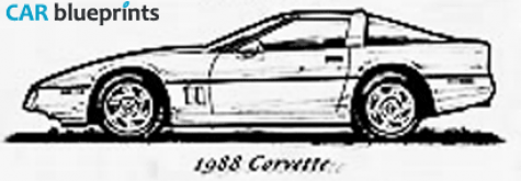 1988 Chevrolet Corvette C4 Coupe blueprint