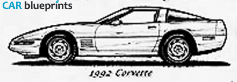 1992 Chevrolet Corvette C4 Coupe blueprint