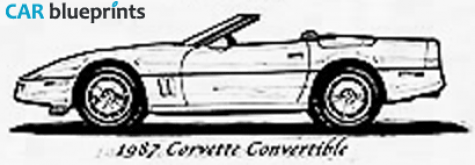 1987 Chevrolet Corvette C4 Convertible Cabriolet blueprint