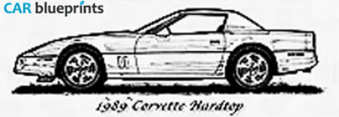 1989 Chevrolet Corvette C4 Hardtop Coupe blueprint