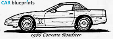 1986 Chevrolet Corvette C4 Roadster blueprint