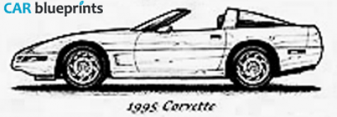 1995 Chevrolet Corvette C4 Targa blueprint